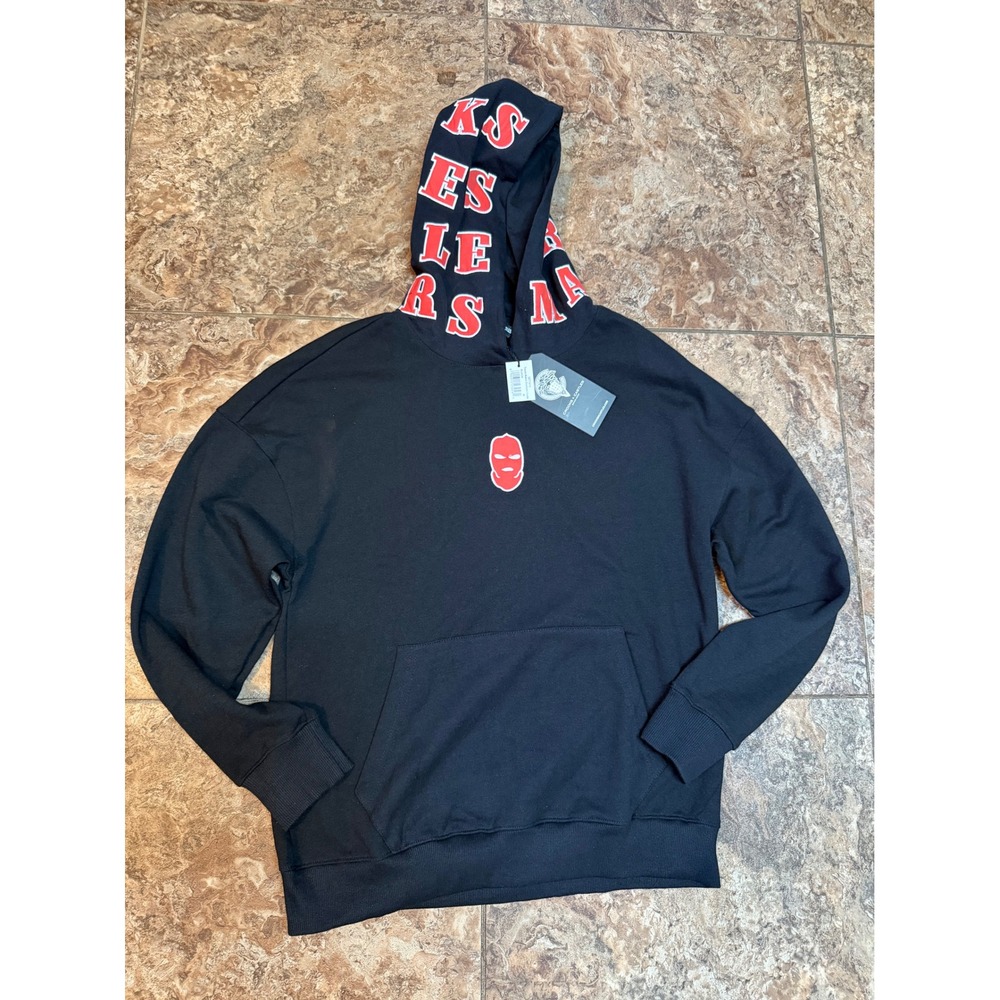 Crooks & Castles Trouble Makers Oversized Hoodie Black Mens M 5Z71015 New